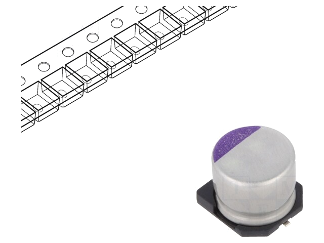 Condensator: polymeer; 47uF; 20VDC; SVQP; SMD; ±20%; -55÷125°C; 45mΩ Condensator: polymeer; 47uF; 20VDC; SVQP; SMD; ±20%; -55÷125°C; 45mΩ